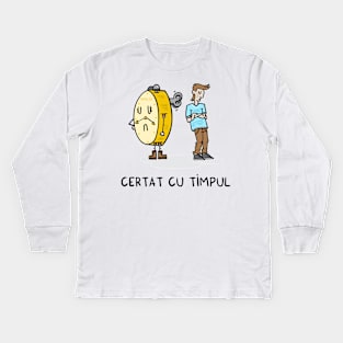 Certat cu timpul Kids Long Sleeve T-Shirt